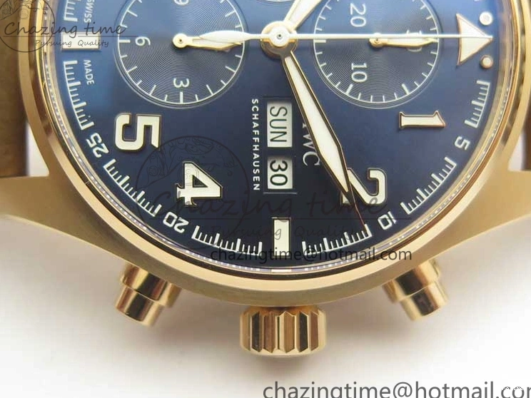MIROTIME 0523 Sleek Pilot Chrono 377721 “Le Petit Prince” RG ZF 1:1 Best Edition on Brown Leather Strap A 7182